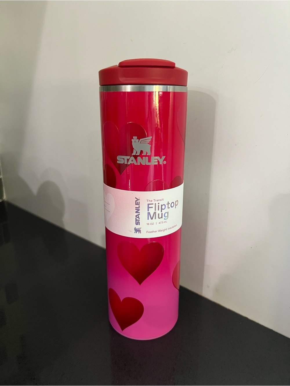 Stanley Pink FlipTop Mug - Heart Design